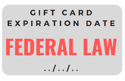 gift card expiration date federal law