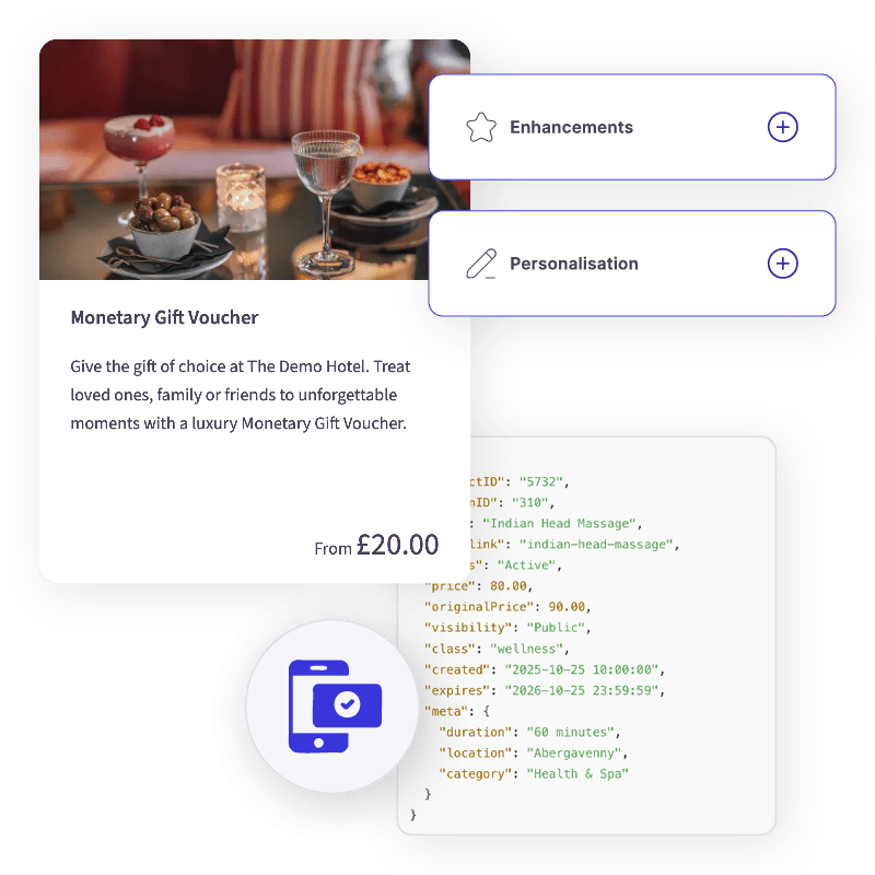 Enjovia Gift Experiences Voucher store enhancements and personalisation