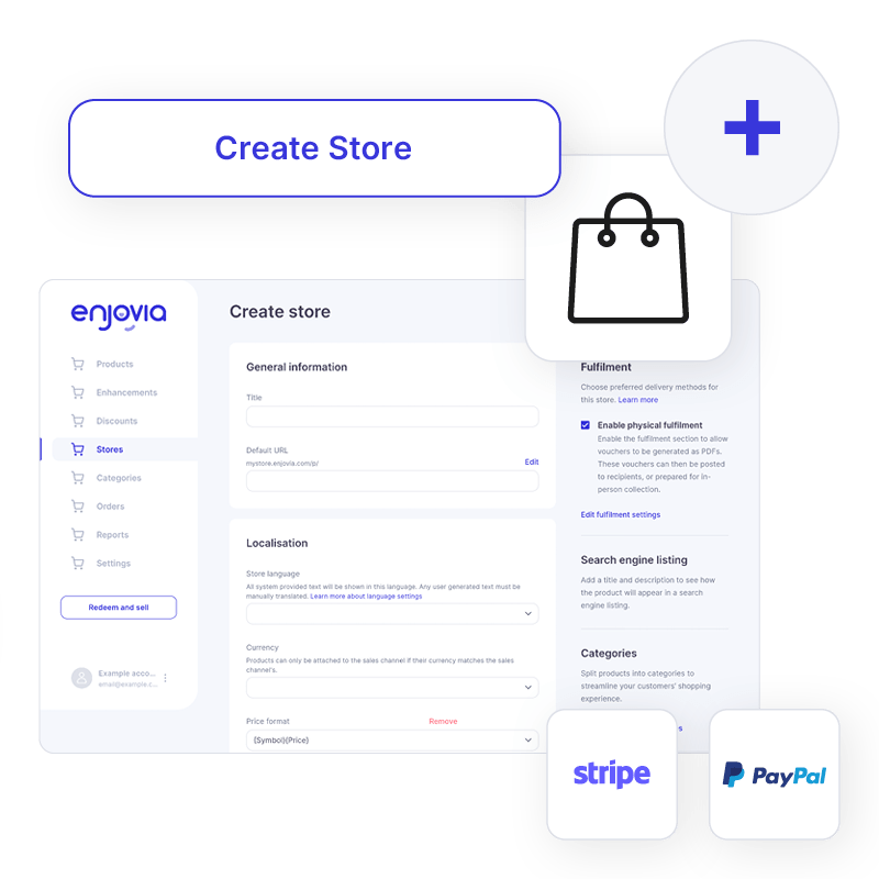 Enjovia Gift Experiences Voucher white label store