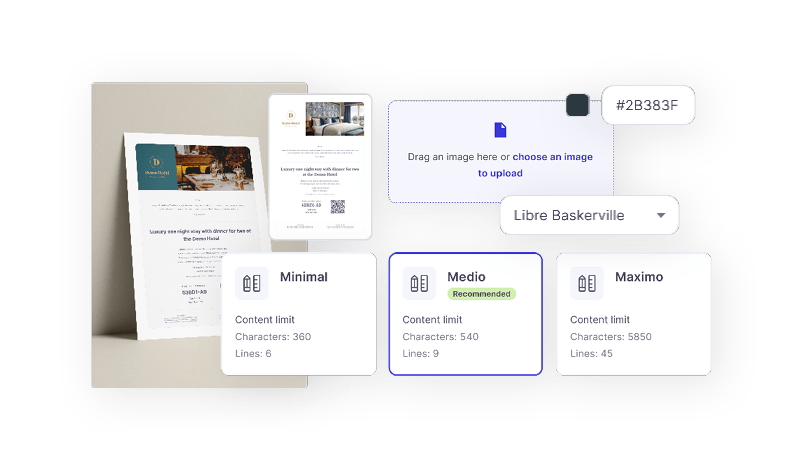 Enjovia Gift Experiences Voucher store PDF email designs