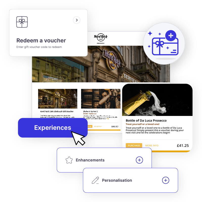 Enjovia Gift Experiences Restaurant Voucher store multi-property, multi-brand restaurant gift voucher system