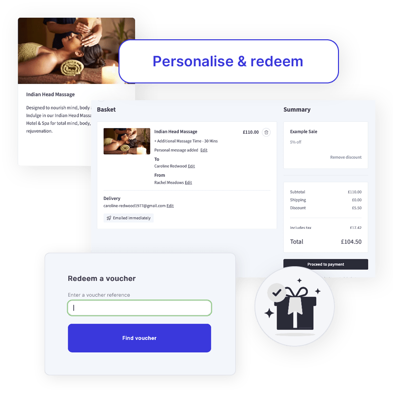 Enjovia Gift Experiences Restaurant Voucher store multi-property, multi-brand spa, wellness and leisure gift voucher system